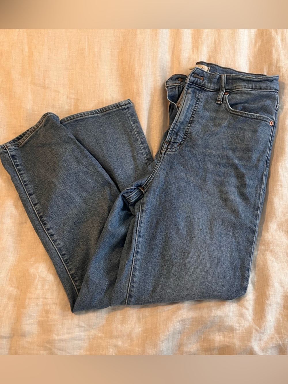 Classic Midwash Straight Leg Jeans - Blue